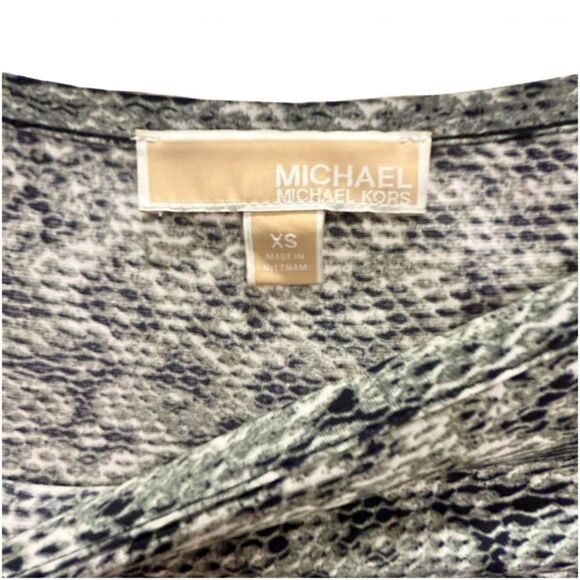 MICHAEL Michael Kors Snakeskin Lace Print Black/White Polyester/Spandex Dress XS - Picture 3 of 9